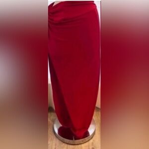 Red Maxi Skirt